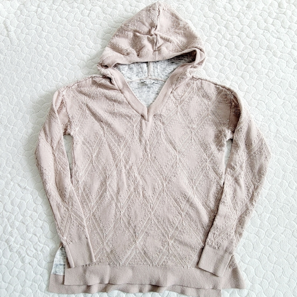 Buckle BKE hoodie knit pink sweater tan small jumper